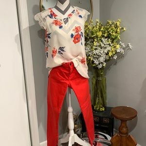 Maurices lace cap sleeve blouse